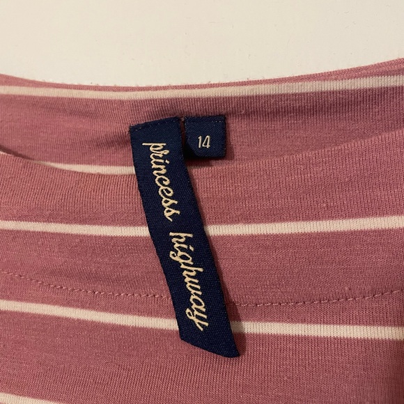 Striped Boatneck Princess Highway Shirt US10/AU14 - Picture 2 of 2